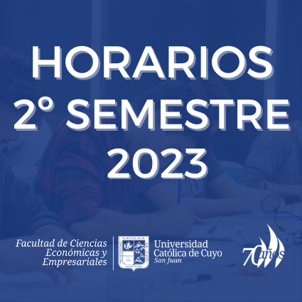 HORARIOS SEGUNDO SEMESTRE 2023